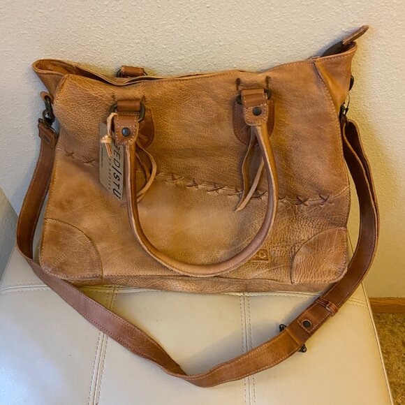 NEW~Bed/Stu Bruna Handcrafted Leather Shoulder Bag - Picture 3 of 9